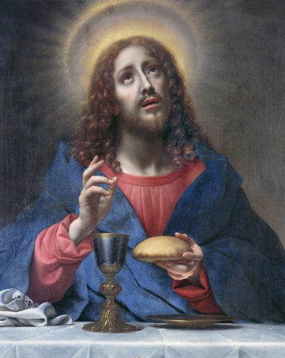 Christus Zegent Brood door Carlo Dolci